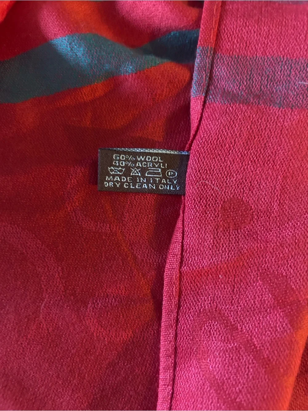 red Jacquard  Shawl/Scarf “67”By “28”